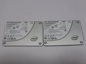 故障品 INTEL SSD DC S4500 SERIES 3.84TB 2台セット SSDSC2KB038T7 SATA 2.5inch 故障品　ジャンク品扱いです