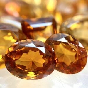 〔天然シトリンおまとめ 300ct〕m ルース 裸石 宝石 ジュエリー jewelry citrine 黄水晶 クォーツ ②