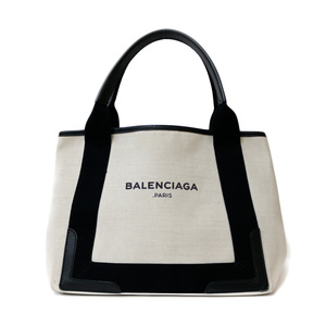 バレンシアガ ネイビーカバ ショルダーバッグ キャンバス ベージュ レディース BALENCIAGA 中古 限界値下げ祭25-OF