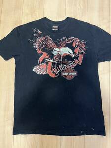 ハーレーダビットソン US 90 XL ロゴ 黒 ヴィンテージ Tシャツ HARLEY DAVIDSON ブラック tee