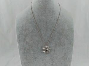 H/MIKIMOTO ミキモト　パールネックレス　シルバー　木モチーフ　アクセサリー　0921-2