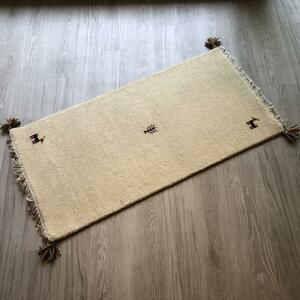 高級手結び絨毯 GABBEH ギャッベ 60×120cm ウール 玄関マット おしゃれ カーペット 絨毯 ハンドノット ギャベ ラグ 段通 キリム 99