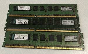 KingSton 12GB（ 4GBx3）1Rx8 PC3-12800E-11-13-D1