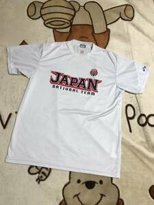 ■　1円スタート　売り切り　アシックス製　日の丸　JAPAN　日本代表　Tシャツ　白　大きいサイズ　中古　　　　　送料370円～
