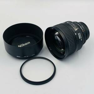 【未使用保管品】Nikon AF NIKKOR 85mm F1.4D ニコンレンズ レンズフード付き【閉店カメラ店展示品】