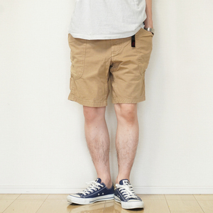 GRAMICCI CAMP SHORTS【S】ベージュ グラミチ キャンプショーツ ビッグポケット アウトドア クライミング コットン GMP-17S001