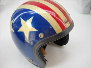 1966年　USA　SHOEI　ショウエイ　デッドストック　メタルフレーク　スターズ＆ストライプ　星条旗　ジェットヘルメット