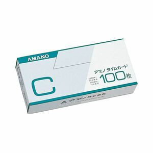 【新品】(まとめ) アマノ 標準タイムカード Cカード 25日締／10日締 1パック（100枚） 【×10セット】