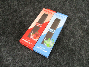 SUEL スエル 本体 VAPE 2本セット フレーバー スーパーミント ストロベリー 使い捨て 電子タバコ 定形外210円 レタパ370