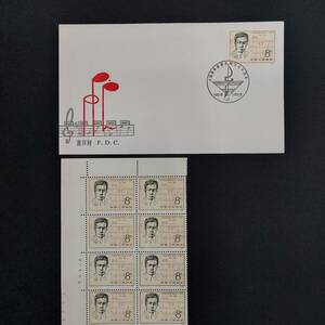 【未使用品】中国人民郵政 J75 1982年 国家 音楽家 聶耳生誕70周年記念　中国切手 (6231)
