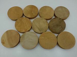 No,60098-8　橡 とち 11枚 厚さ25~32ｍｍ程度×直径135～145ｍｍ程度　送料無料　旋盤　ウッドターニング　木製皿