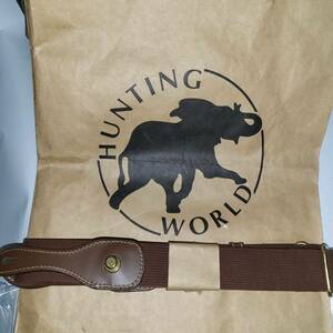 未使用品//ハンティングワールド ショルダーストラップ ショルダーベルト ブランド バッグ 鞄用 メンズ HUNTING WORLD (ブラウン)茶系