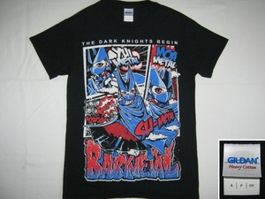 ★古着 UK公式 海外正規品 BABYMETAL ベビーメタル DARK KNIGHTS ダークナイト 半袖 Tシャツ S ブラック 黒 かすれ加工 GILDAN ギルダン★