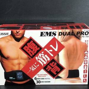 ☆未使用☆ EMS DUAL PRO(デュアルプロ) AUSSIE(オージー) EMS腹筋ベルト 筋トレ EMS 男女兼用 フィットネスマシン ダイエット