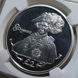 最高鑑定 NGC PF68CAMEO 2006 S.G.&S.S. 2ポンド 銀貨 エリザベス女王80歳記念コイン アンティークコイン モダンコイン