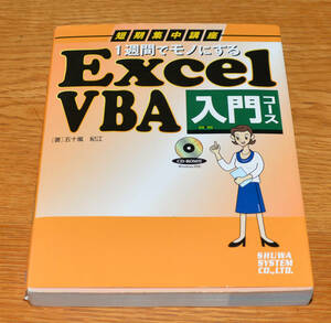 1週間でものにする Excel VBA 入門コース 著 五十嵐紀江 CD-ROM付 古本