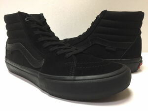 美品 人気 VANS PRO SK8HI BLACK OUT バンズ プロ スケートハイ ブラックアウト US 10 JP 28