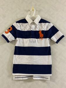 Polo by Ralph Lauren ラガーシャツ サイズS(8) ボーダー ポロラルフローレン レディース ビッグポニー ラグビー RUGBY ポロシャツ