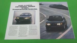 当時もの！SAAB サーブ USA　英語版　カタログ 　北米　1983