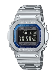 カシオCASIO Gショック G-SHOCK Bluetooth搭載 電波 ソーラー メンズ 腕時計 FULL METAL メタリックブルー GMW-B5000D-2JF【国内正規品】