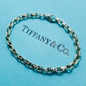 16cm ヴィンテージ ティファニー ドーナツチェーン ブレスレット シルバー TIFFANY&Co.★784