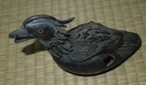 仏教美術　 銅・古銅　香炉　香薫　鴨　重さ:約276g