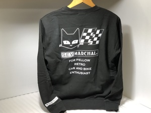 栃木発 ￥送料一律￥ 正規品 黒 Mサイズ マーシャル トレーナー SEV MARCHAL 検）Marshall シビエ CIBIE ブラック ロゴ パーカー スエット