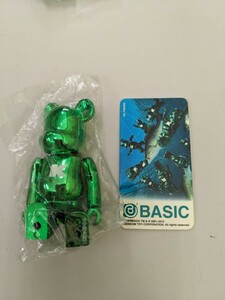 新品未開封 シリーズ24 BASIC K BE@RBRICK ベアブリック メディコムトイ ベーシック MEDICOMTOY カード付 メタリック グリーン 