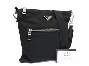 1円 PRADA プラダ BT0716 テスートナイロン クロスボディ ショルダーバッグ 斜め掛けかばん レディース ブラック系 FA6008