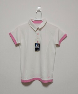 【新品タグ付】UNDER ARMOUR 刺繍ロゴ ポロシャツ SMサイズ アンダーアーマー ライトピンク