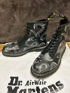 ドクターマーチン　レア　27cm Dr. Martens 新品未使用品　ファーストモデル　スネークプリント　ホール　レザーブーツ　ロック　パンク