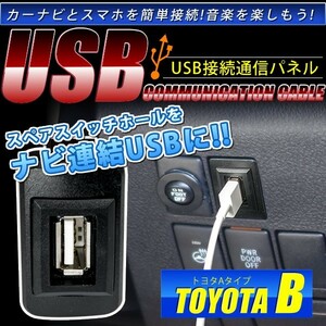 品番U05 トヨタB UZJ/HDJ100系 ランドクルーザー [H10.1-H19.6] USB カーナビ 接続通信パネル 最大2.1A