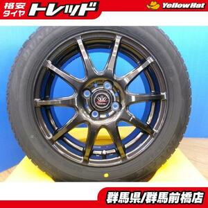 アクア フィールダー スイフト LOXARNY SPORT RS-10 ロクサーニ6J-15+43 100ガンブラック ダンロップ ENASAVE EC204 185/60R15 前橋