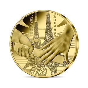 2021 フランス 東京-パリ オリンピック 引継記念 50ユーロ プルーフ金貨
