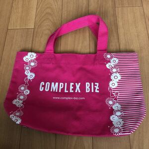 COMPLEX BIZ コンプレックス　ビズ　エコバッグ トートバッグ 非売品　新品　未使用　ピンク　バッグ　アクセサリーショッピングバッグ