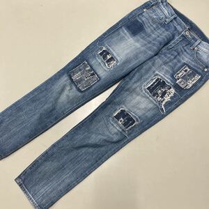 TRUE RELIGION JEANSトゥルーレリジョン CAMERON 26インチ スリム ボーイフレンドジーンズ デニム パンツ レディース ダメージジーンズ