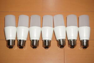 ※7個セット！OHM オーム電機 T型LEDランプ 電球色 60W相当の明るさ 861lm LDT7L-G 100V 6.8W 口金E26※