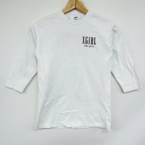 エックスガール 長袖Tシャツ ロゴT バックロゴ キッズ 女の子用 110サイズ ホワイト X-girl