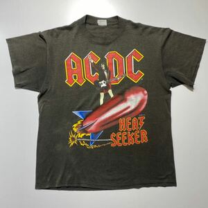 【L】80s Vintage AC/DC WORLD TOUR 88 Tee 80年代 ヴィンテージ エーシーディーシー ワールドツアー Tシャツ バンドTシャツ USA製 G1678
