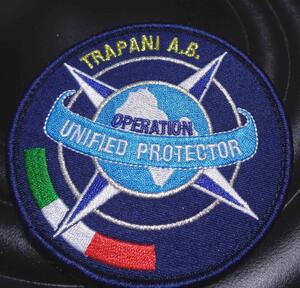 TR紺空VC◆新品イタリアNATO　Unified Protector Trapani AB 刺繍ワッペン（パッチ）◆サバゲー・ミリタリー『ベルクロ　マジックテープ』