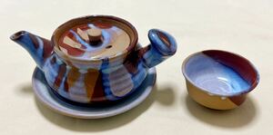 陶芸　急須（土瓶）＆湯呑＆受皿　煎茶道具