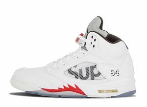 Supreme Nike Air Jordan 5 Retro "White" 28.5cm 824371-101