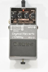 BOSS ボス エフェクター DIGITAL Reverb Delay RV-3 MODES ピンクラベル 通電確認 デジタル リバーブ ディレイ エレキギター RL-205T/612