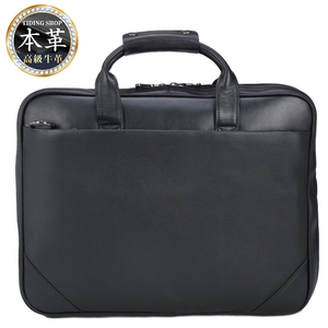 会員10%OFF シンプル ビジネスバッグ 本革 ブリーフケース メンズ パソコンバッグ 手提げバッグ 15.6PC A4対応 2WAY 通勤 書類鞄 ブラック