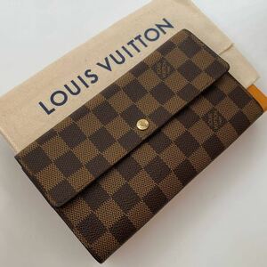 H877【ほぼ極美品】LOUIS VUITTON ルイヴィトン ポルトフォイユサラ N61734 ダミエ 二つ折り長財布 カード入れ×6