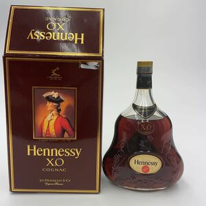 未開栓　Hennessy ヘネシー XO 金キャップ グリーンボトル ブランデー 1L al 40% 箱付