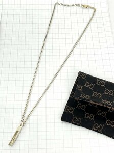 GUCCI　ブランデッドG　バー　シルバー925　チェーンネックレス　約14ｇ　約50cm