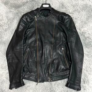 【Rare】14th addiction sheep skin leather jacket シープレザー ライダースジャケット ifsixwasnine kmrii share sprit lgb julius y2k