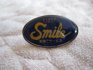 ピンバッジ キオスク KIOSK アンティーク レア コレクション Smile 車内販売 キヨスク ワゴン販売 JR ワゴン車