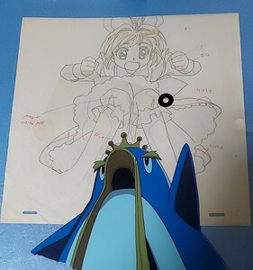 カードキャプターさくら 原画とセル画(アリスさくら&ペンギン大王)Cardcaptor Sakura Anime Genga & Cel(Sakura in Alice & penguin Cel).